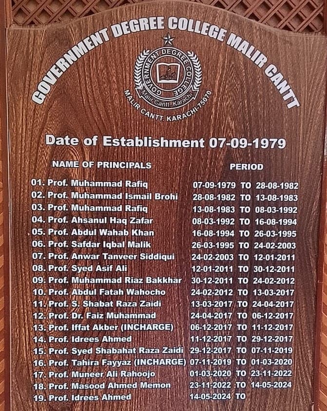 Principal Board