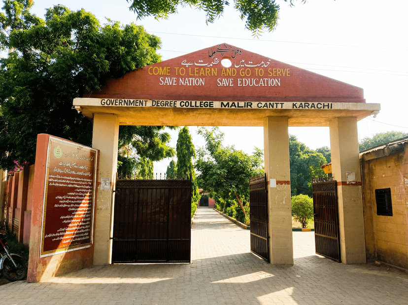 Students at Government Degree College Malir Cantt